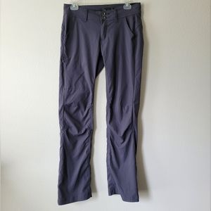 Prana 12 Coal Halle Convertible Grey Pants Wicking Quick Dry Stretch Pocket Roll
